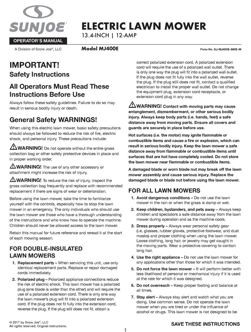 SNOWJOE sunjoe MJ400E User manual