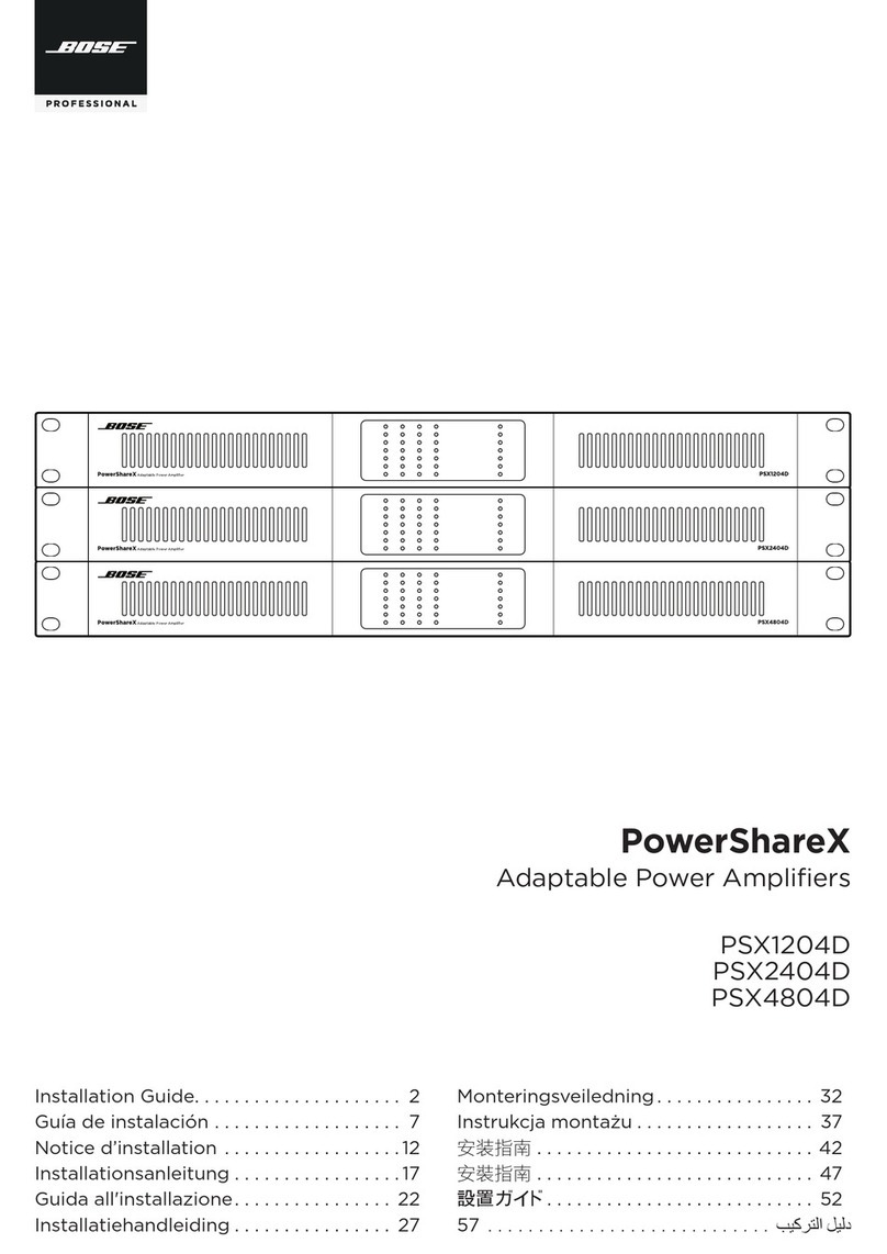 Bose Professional PowerShareX PSX1204D installation guide