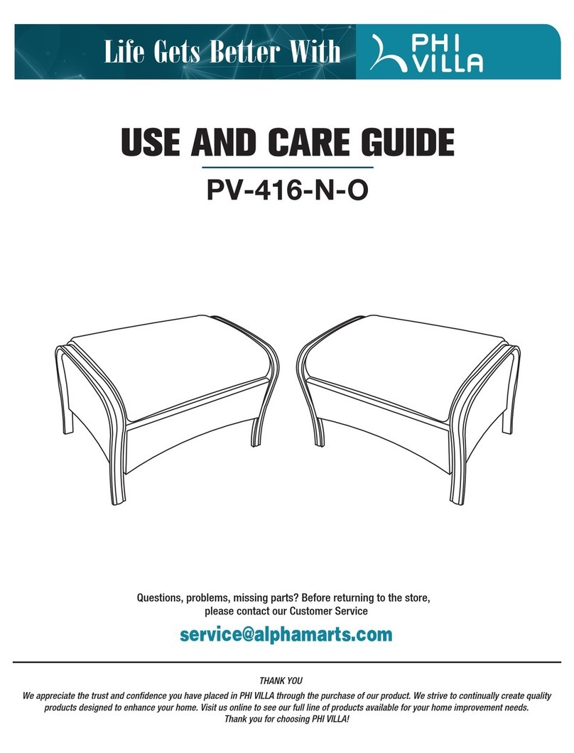 PHI VILLA PV-416-N-O Use and care guide PHI VILLA PV-416-N-O Use and care guide