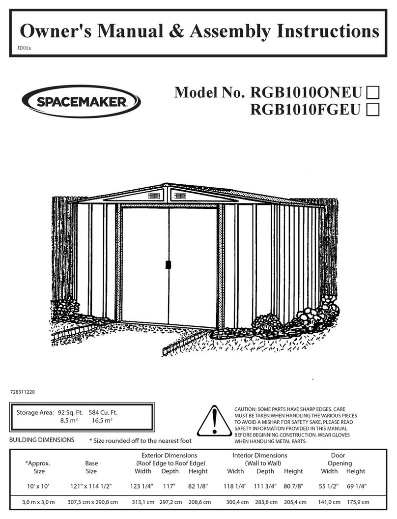 SPACEMAKER RGB1010ONEU Owner's manual & assembly instructions