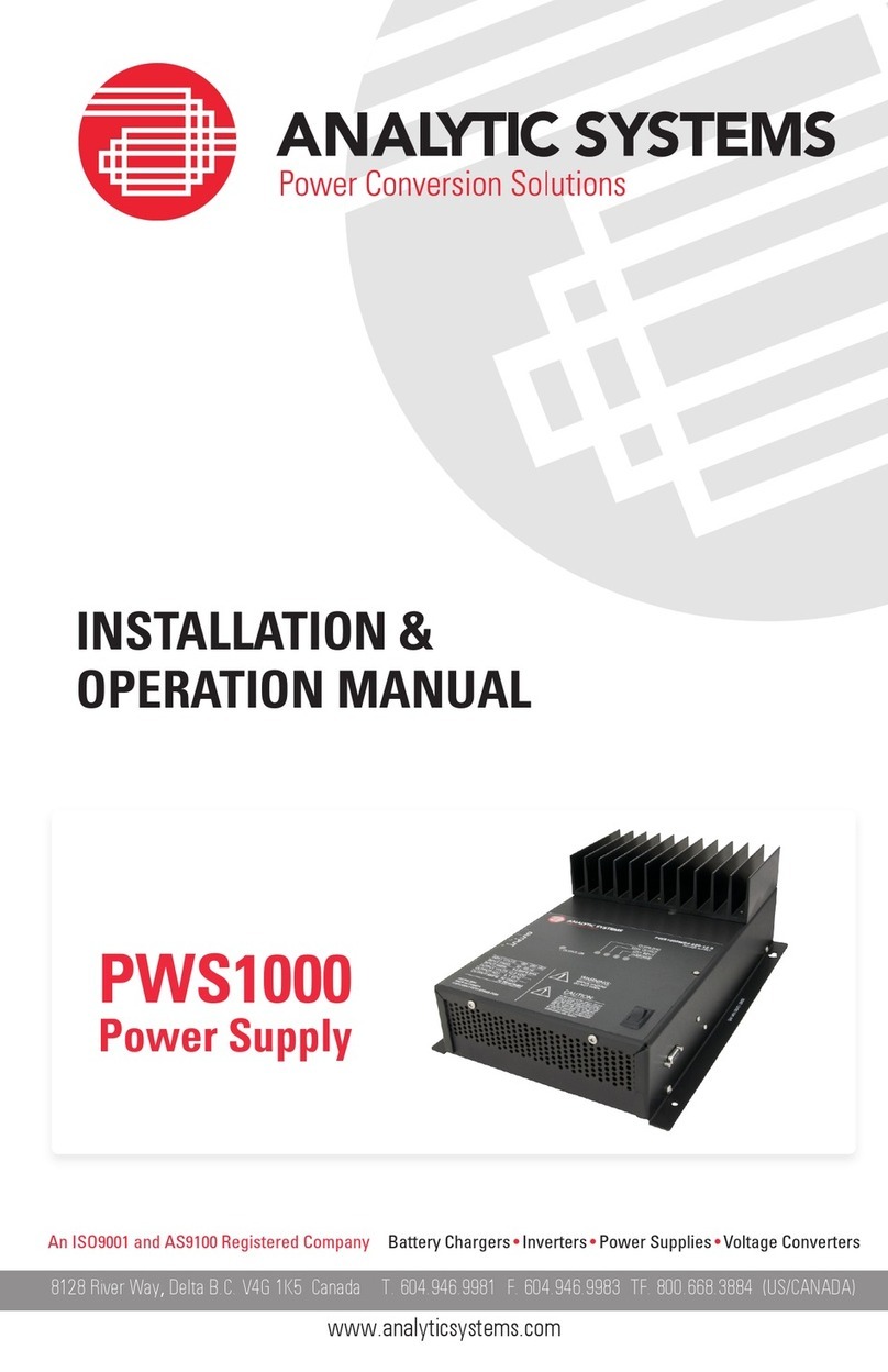 Analytic Systems PWS1000-110-12 User manual