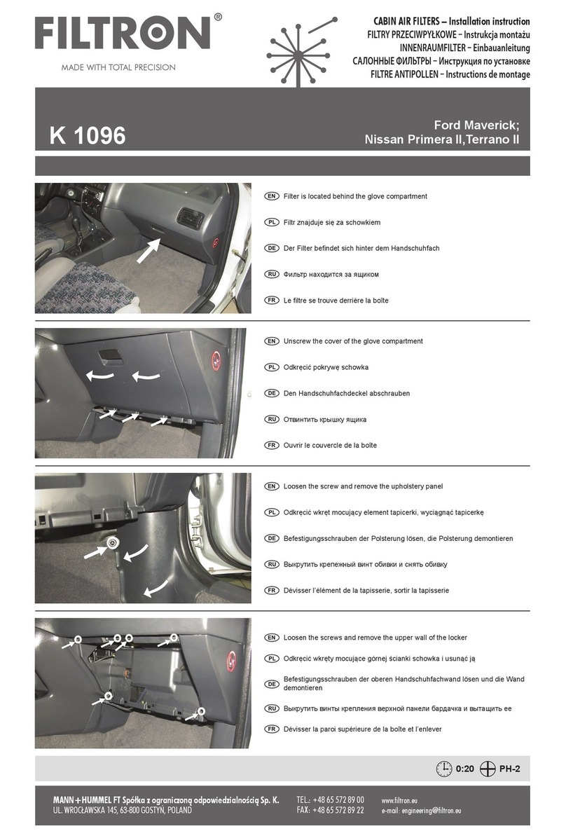 FILTRON K 1096 User manual FILTRON K 1096 User manual