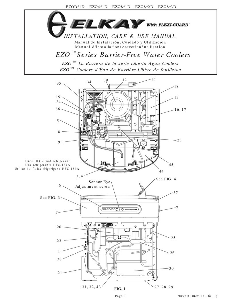 Elkay EZO Series Installation, care & use manual