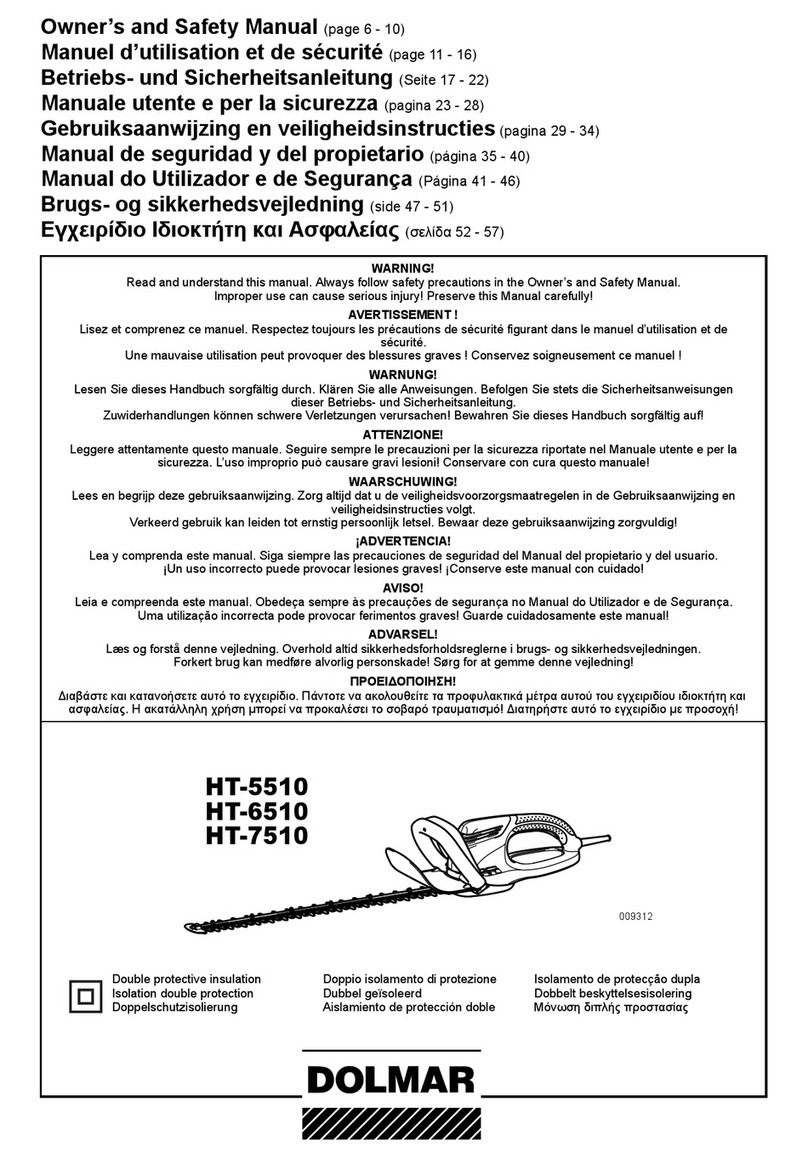Dolmar HT-5510 Owner's and safety manual