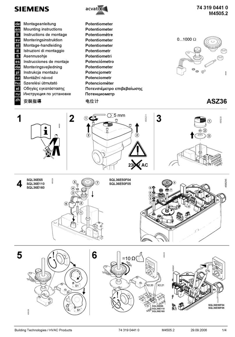 Siemens SQL36E110 User manual