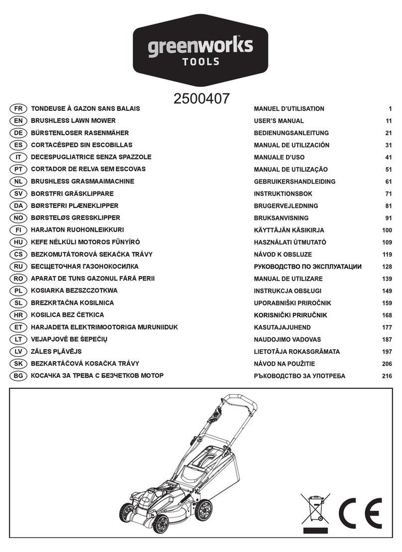 GreenWorks GD40LM45 user manual