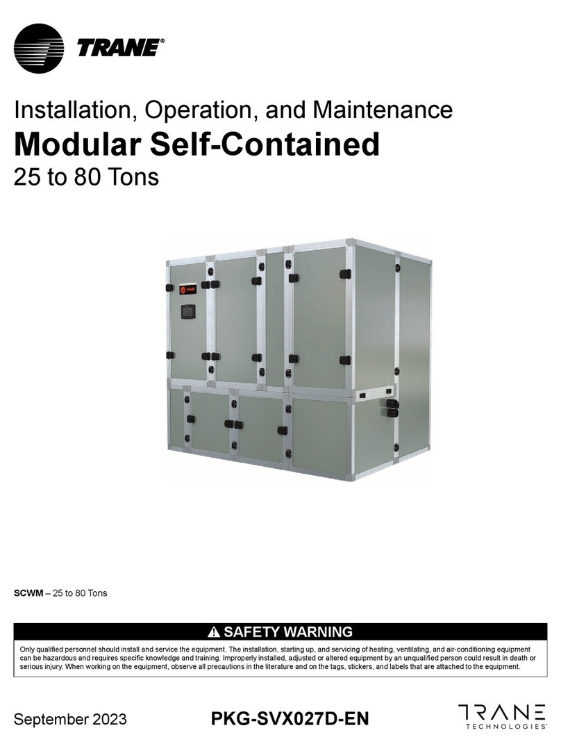 Trane SCWM Series Installation and operating instructions