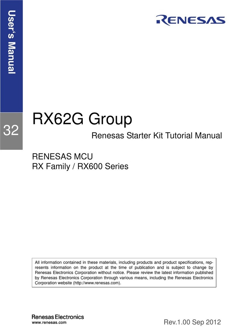 Renesas RX62G RX600 Series User manual