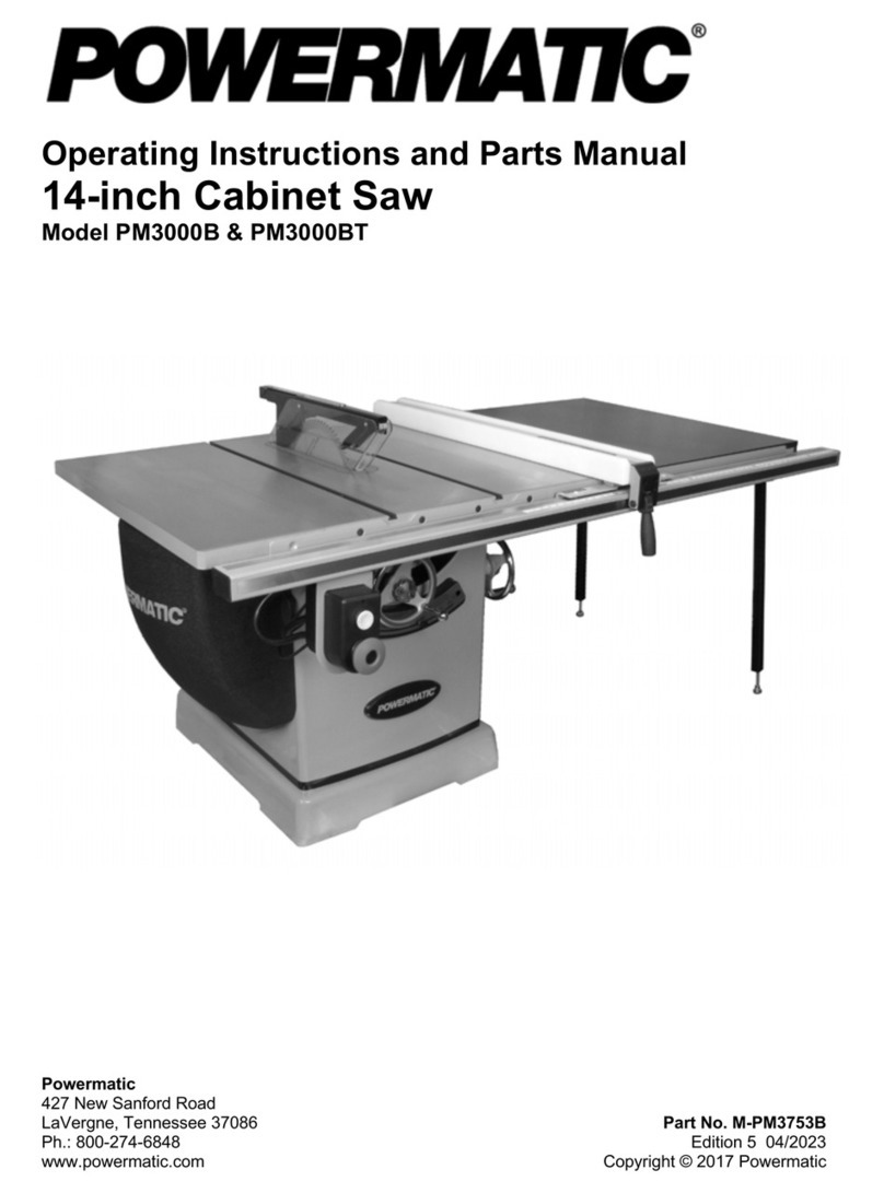 Powermatic PM3000BT Service manual
