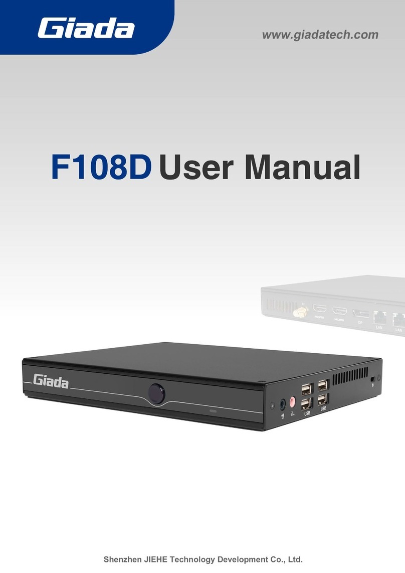 Giada F108D user manual Giada F108D user manual