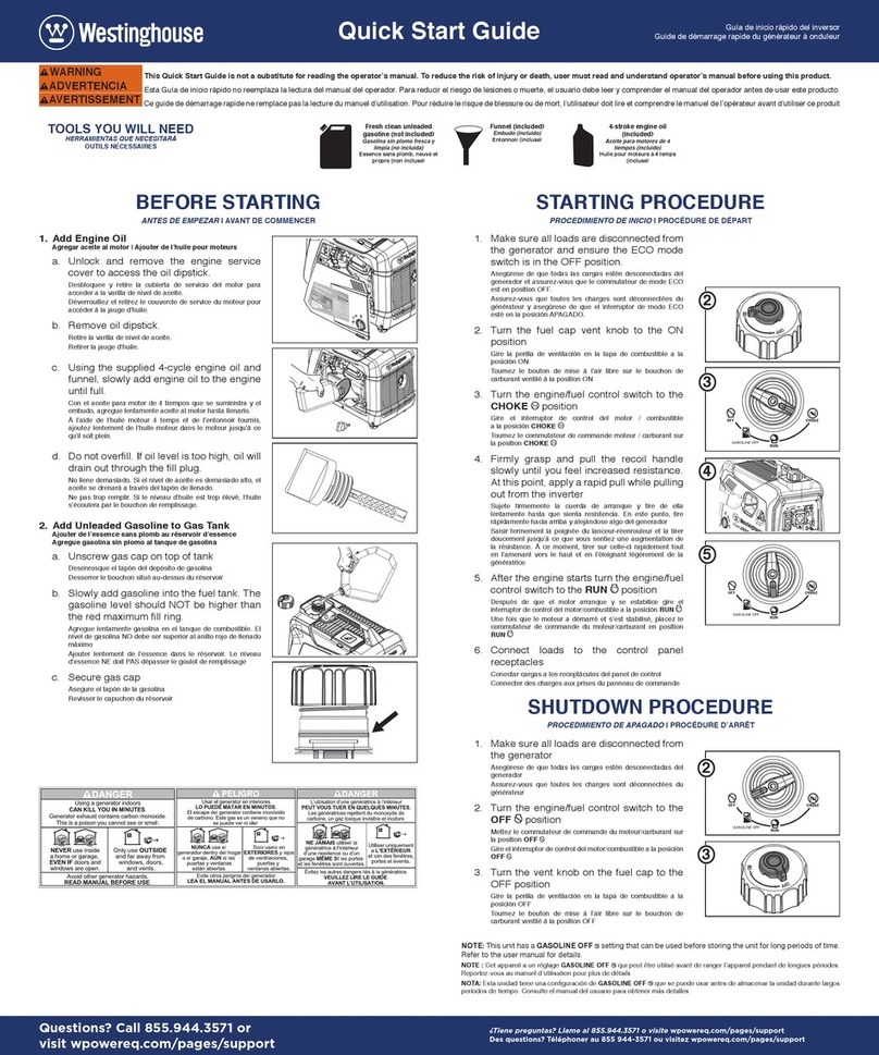 Westinghouse iGen2550c User manual