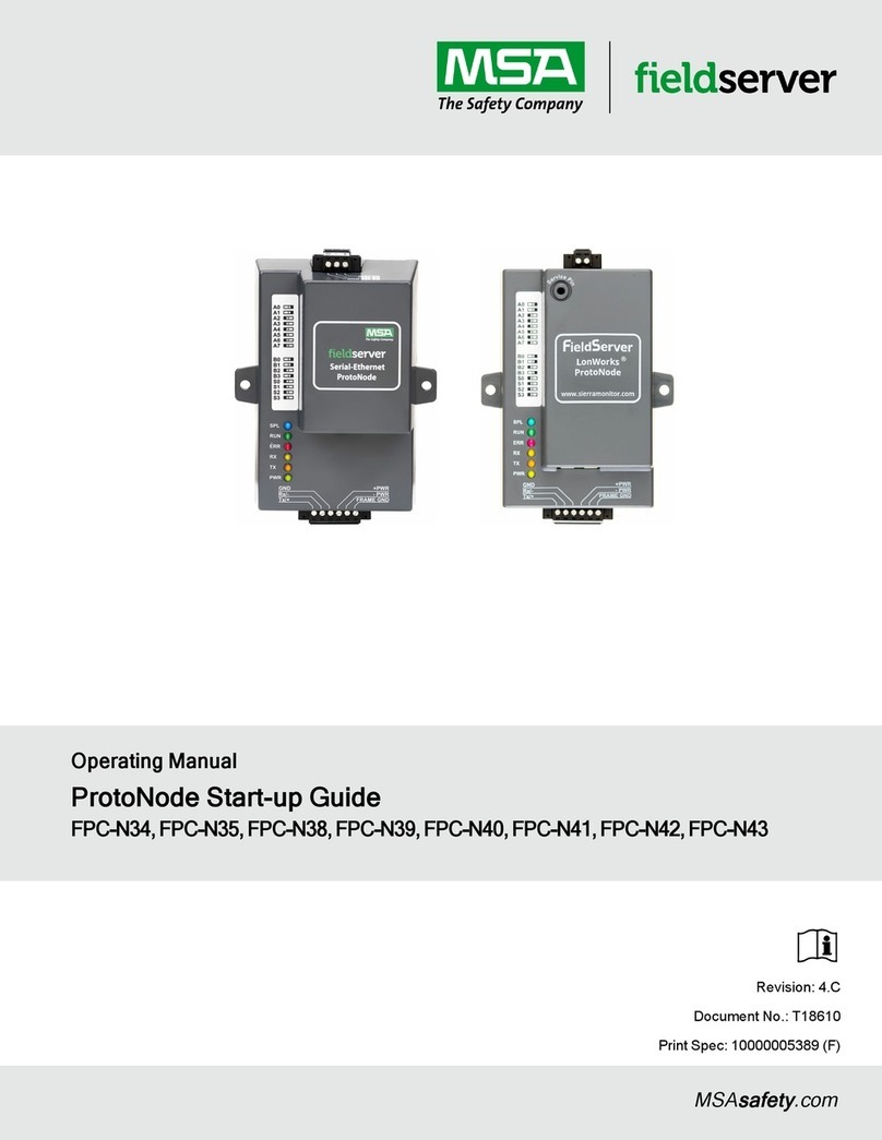 MSA FieldServer ProtoNode FPC-N34 Startup guide