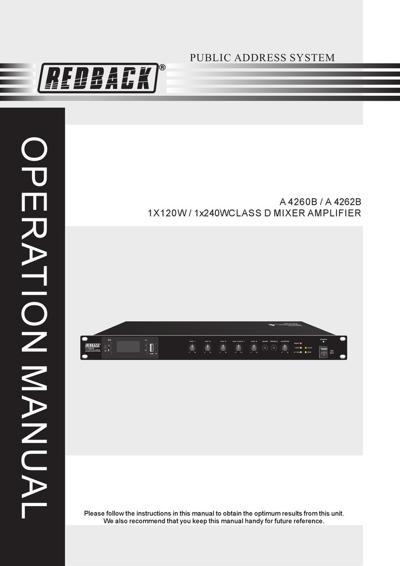 Redback A 4262B User manual