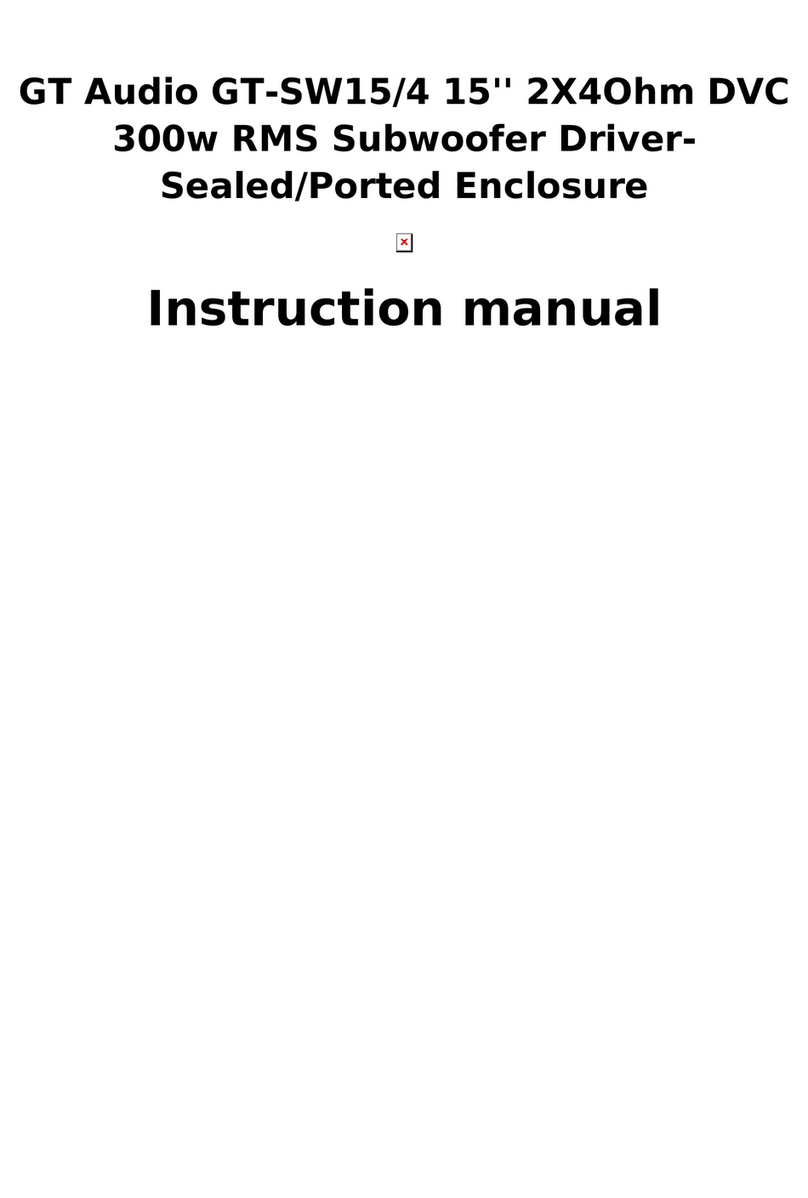 BASSFACE GT Audio GT-SW15/4 instruction manual