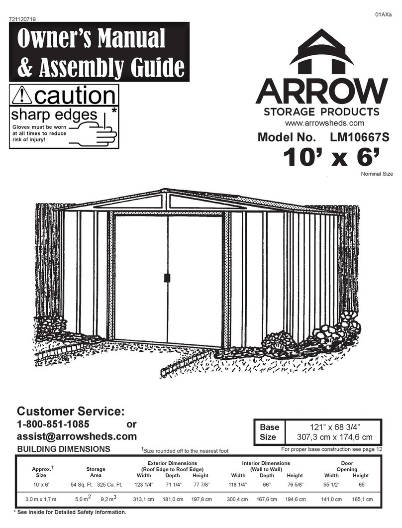 Arrow Storage Products LM10667S Owner's manual & assembly guide Arrow Storage Products LM10667S Owner's manual & assembly guide