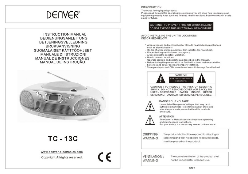 Denver TC-13C instruction manual