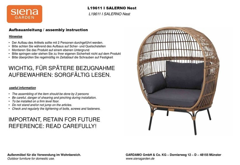 siena GARDEN SALERNO L19611 User manual