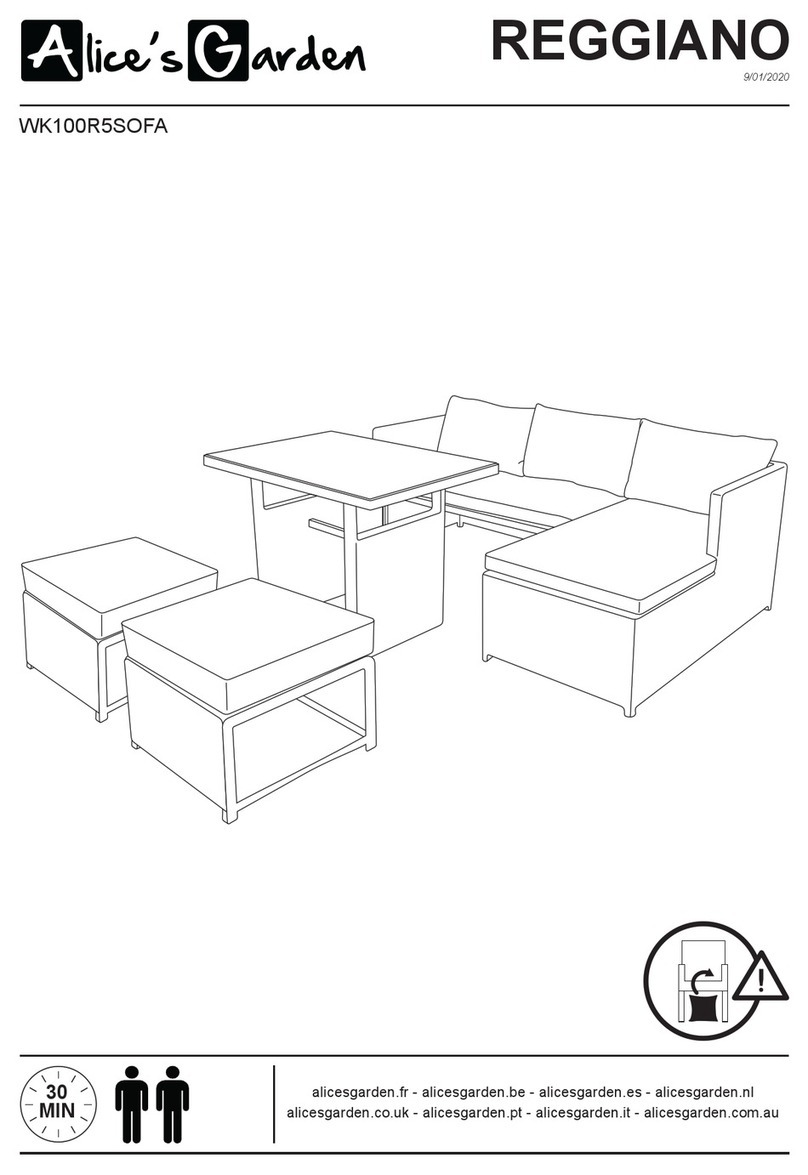 Alice's Garden REGGIANO9 WK100R5SOFA User manual
