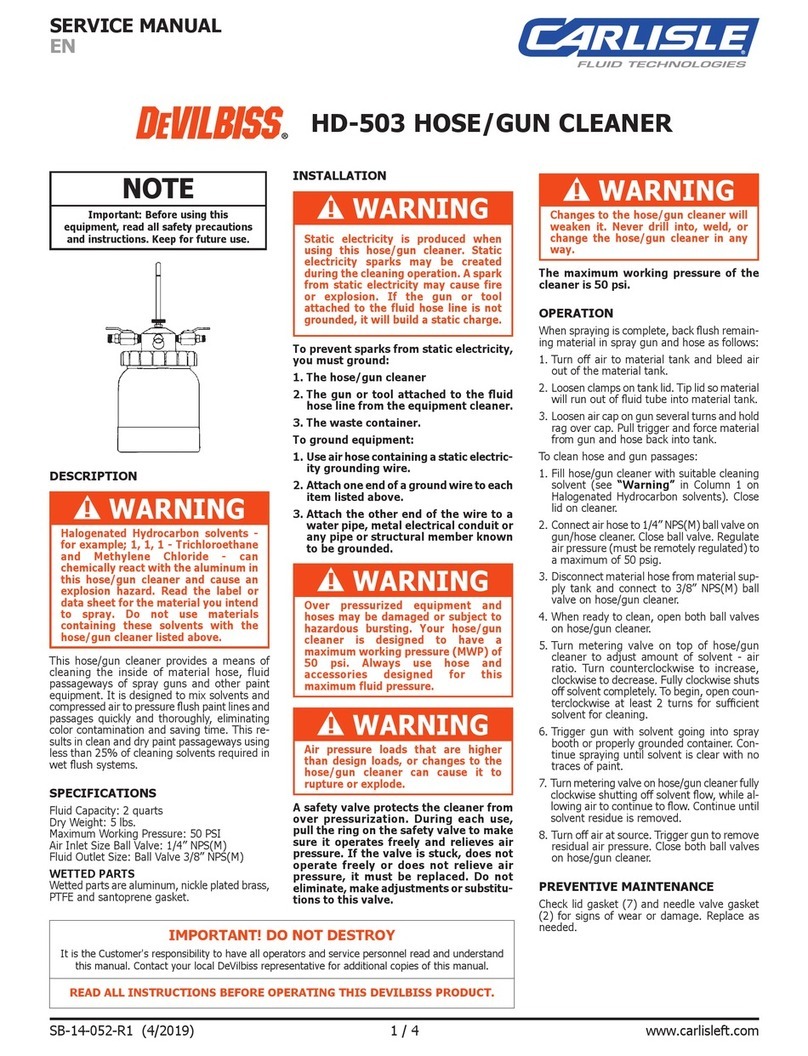 Carlisle DEVILBISS HD-503 User manual