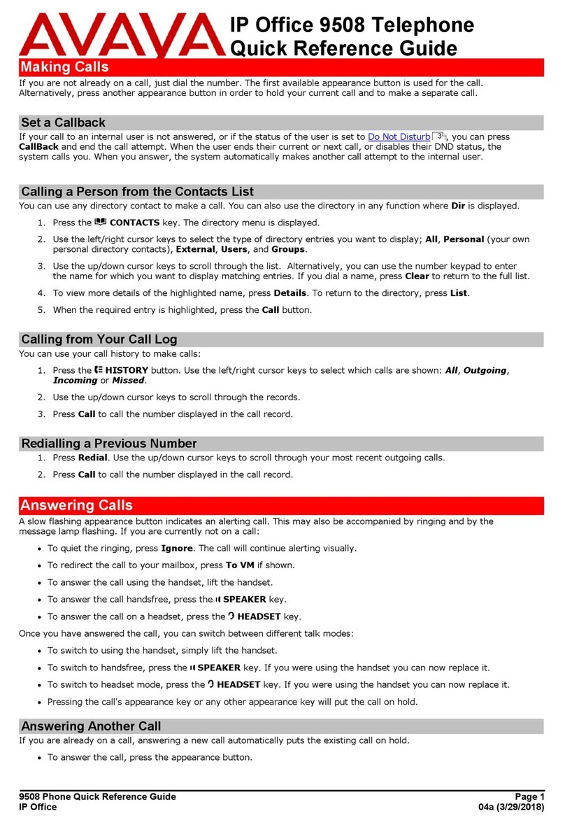 Avaya IP Office 9508 User manual