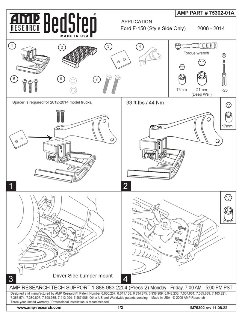 AMP Research BedStep 75302-01A manual
