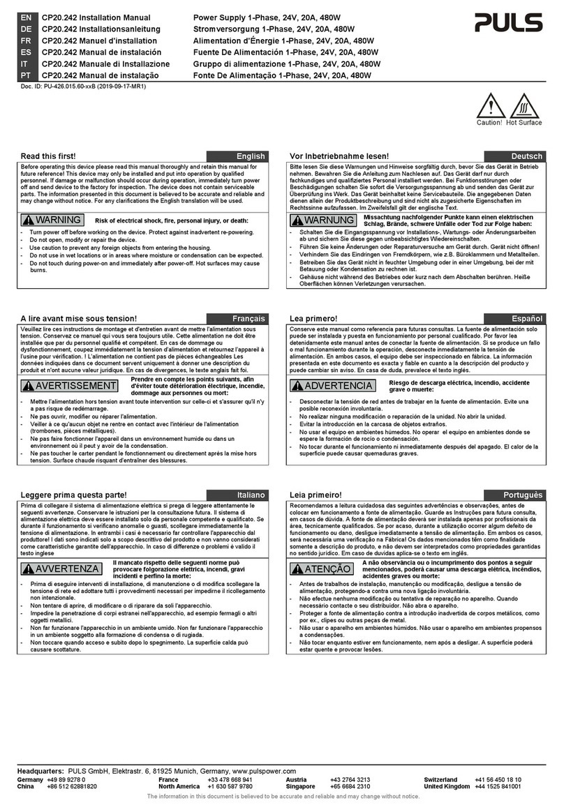 Puls CP20.242 User manual