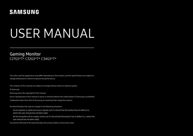 Samsung C34G5 T Series User manual Samsung C34G5 T Series User manual