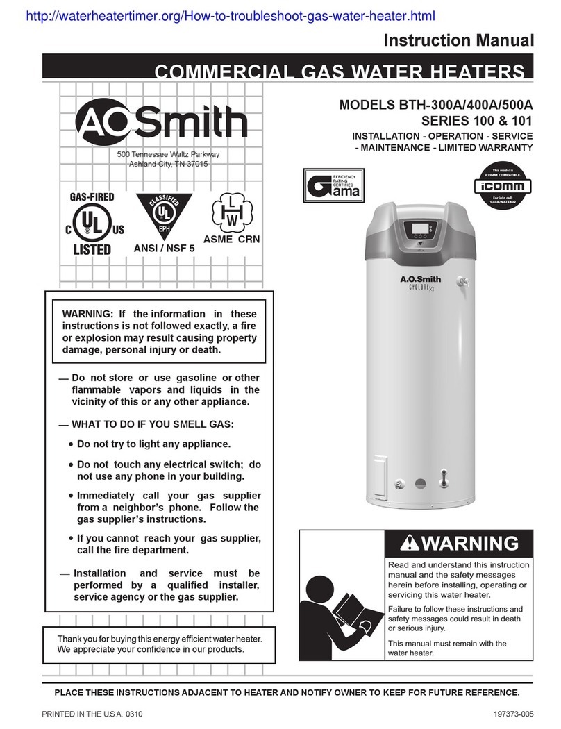 A.O. Smith 101 Series instruction manual