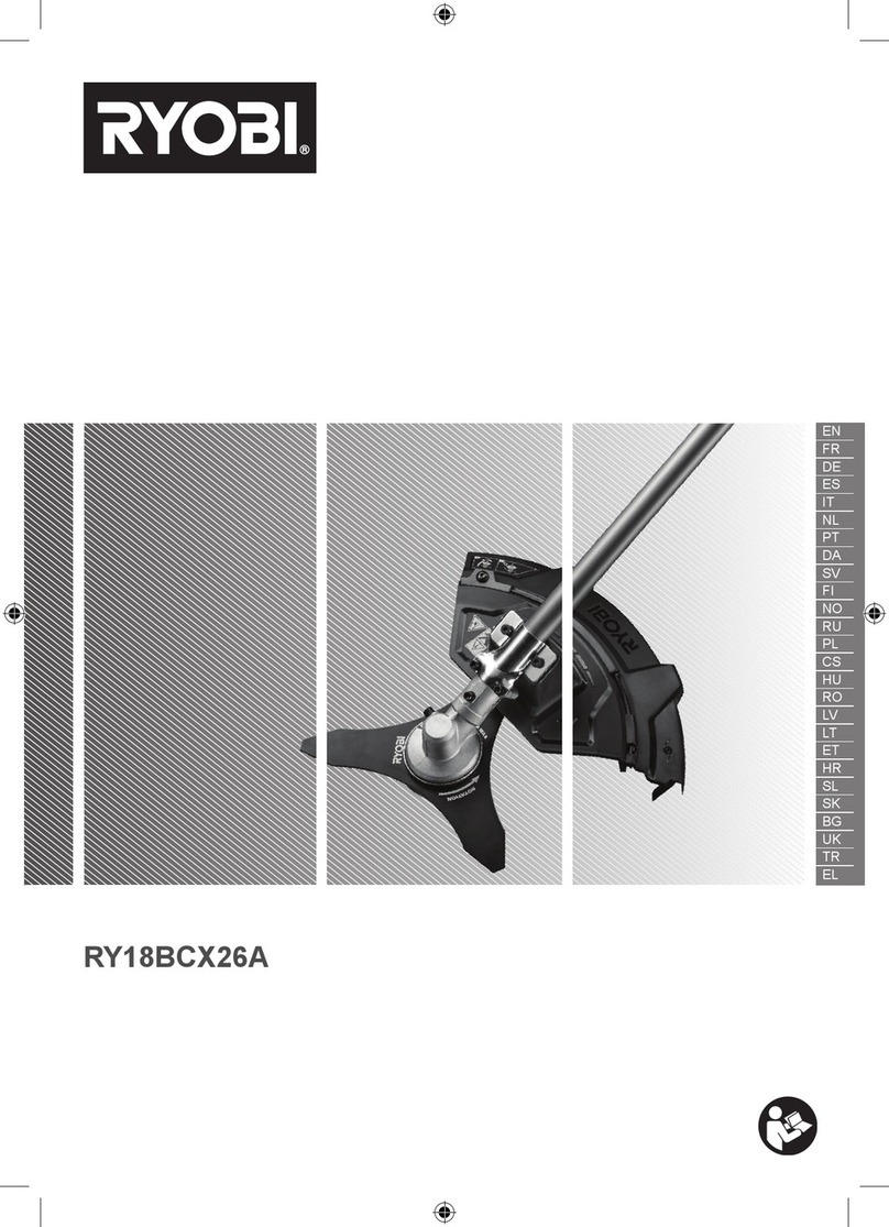 Ryobi RY18BCX26A-0 manual