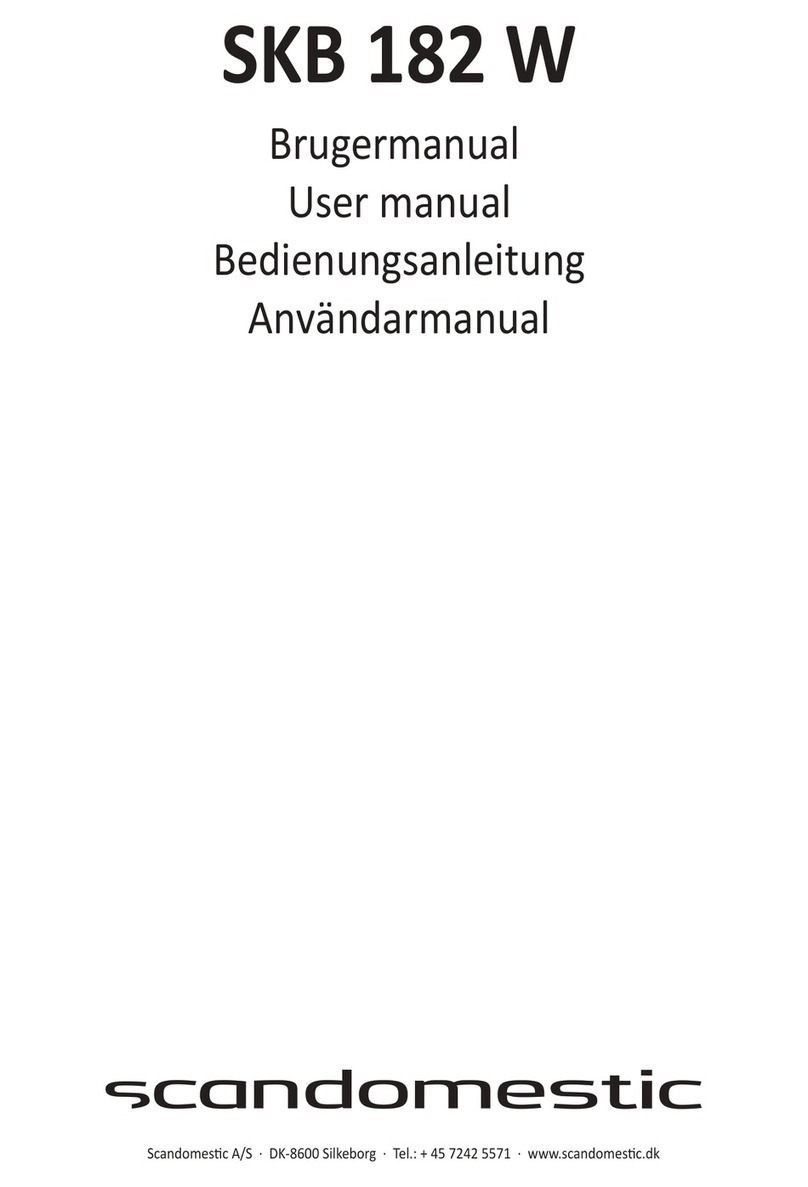Scandomestic SKB 182 W User manual
