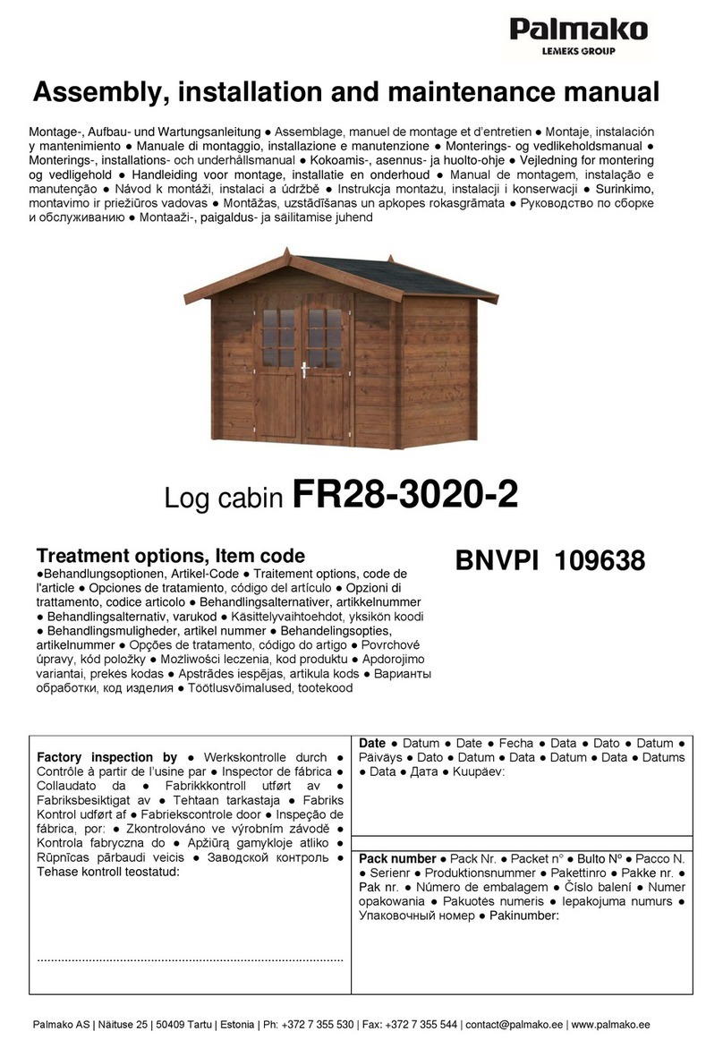 Lemeks Palmako FR28-3020-2 Assembly, installation and maintenance manual