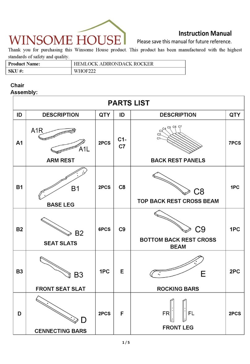 Winsome house WHOF222 instruction manual