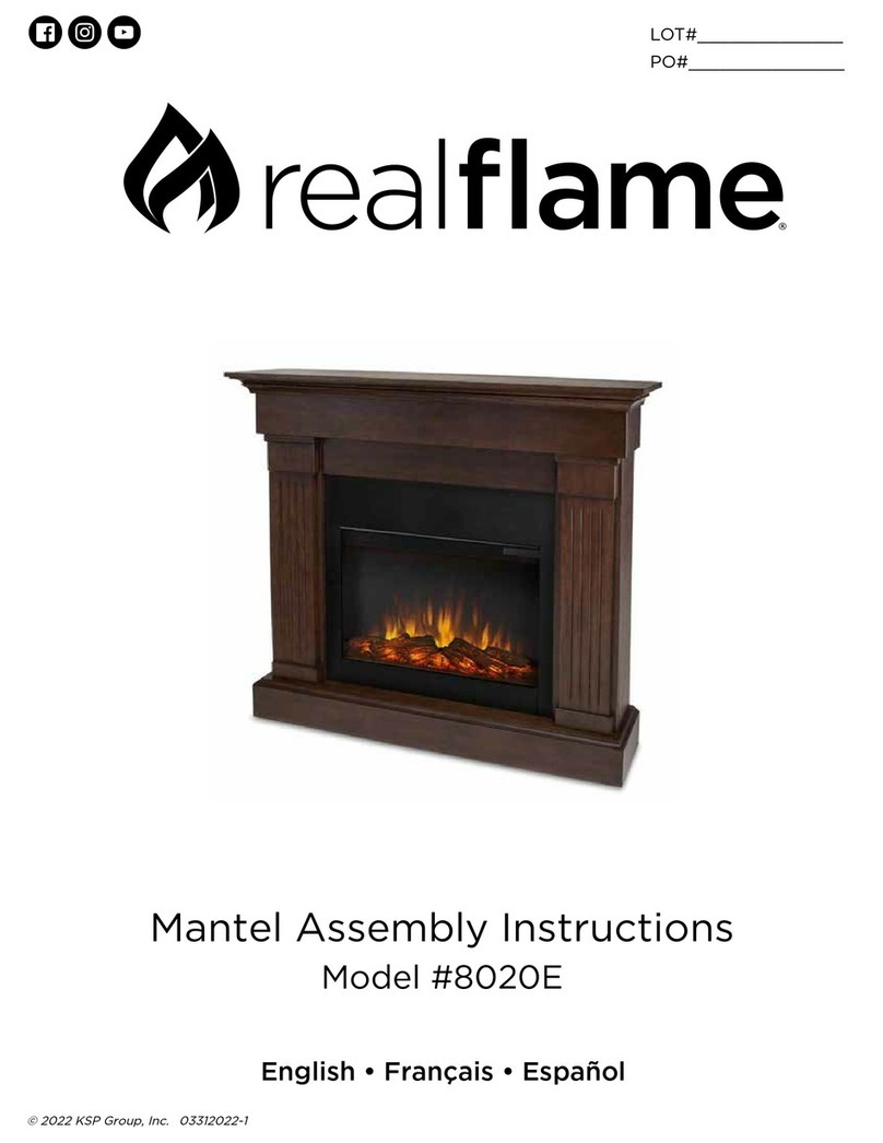 RealFlame Crawford 8020E User manual