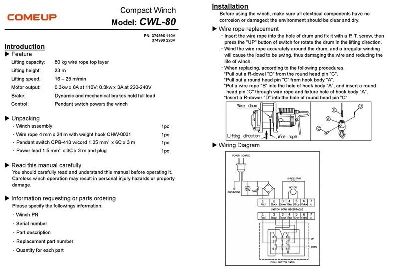 Comeup CWL-80 manual