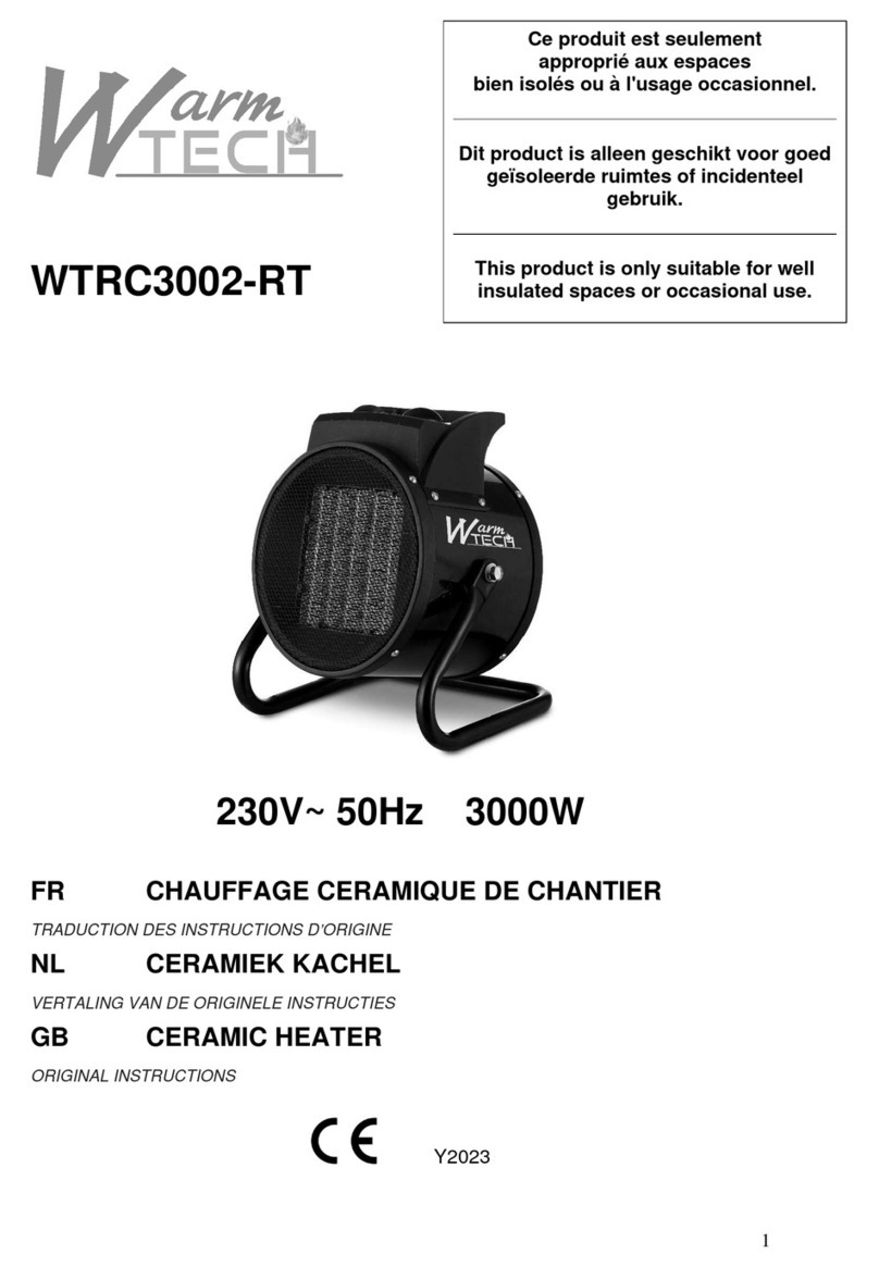 Warmtech WTRC3002-RT Original instructions