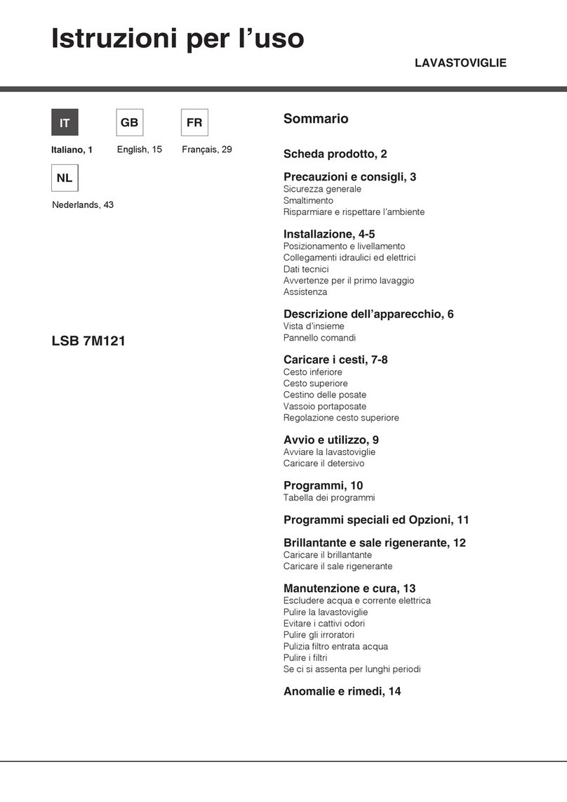 Hotpoint Ariston LSB 7M121 User manual