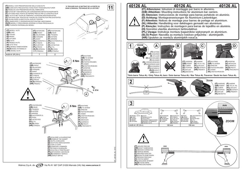 WALMEC 40126 AL Mounting instructions