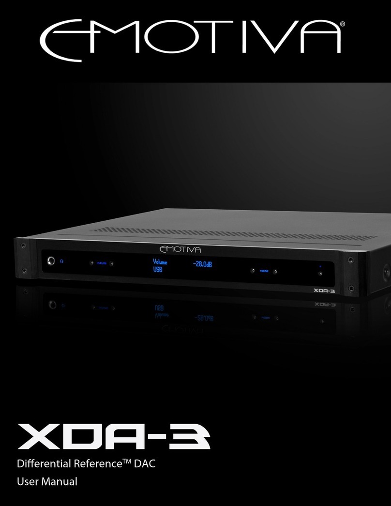 Emotiva Differential Reference XDA-3 user manual