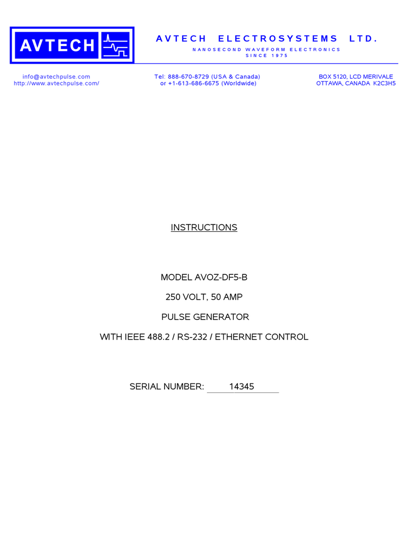 AVTECH ELECTROSYSTEMS LTD. AVOZ-DF5-B User manual