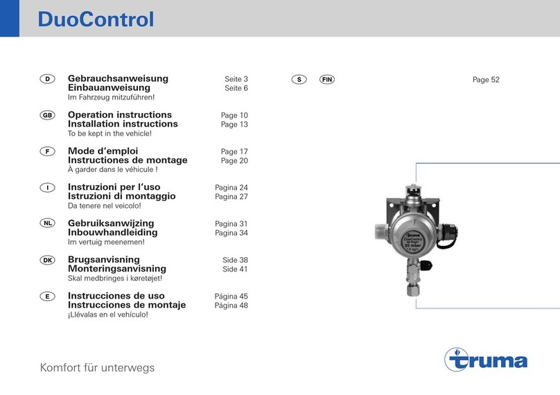 Truma DuoControl Operation instructions
