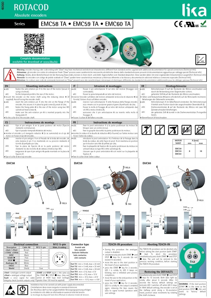 Lika ROTACOD EMC58 TA Series User manual