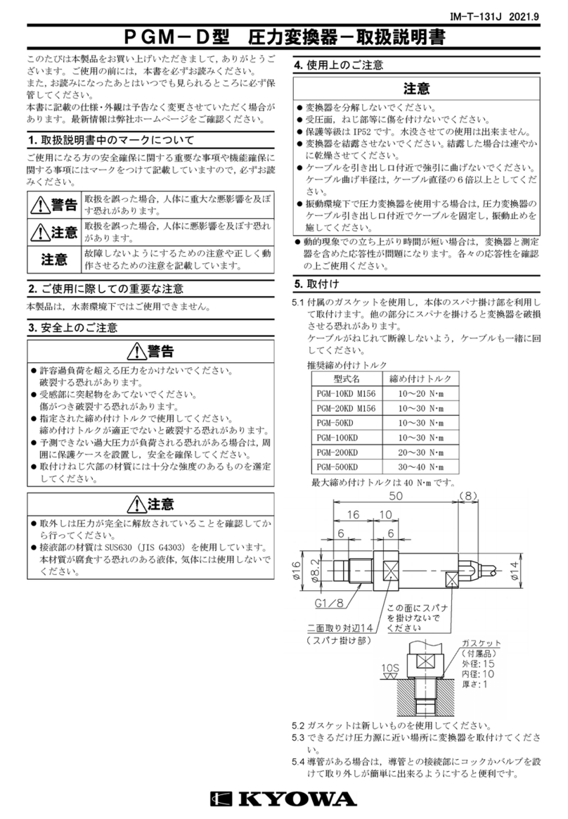 KYOWA PGM-D Series instruction manual
