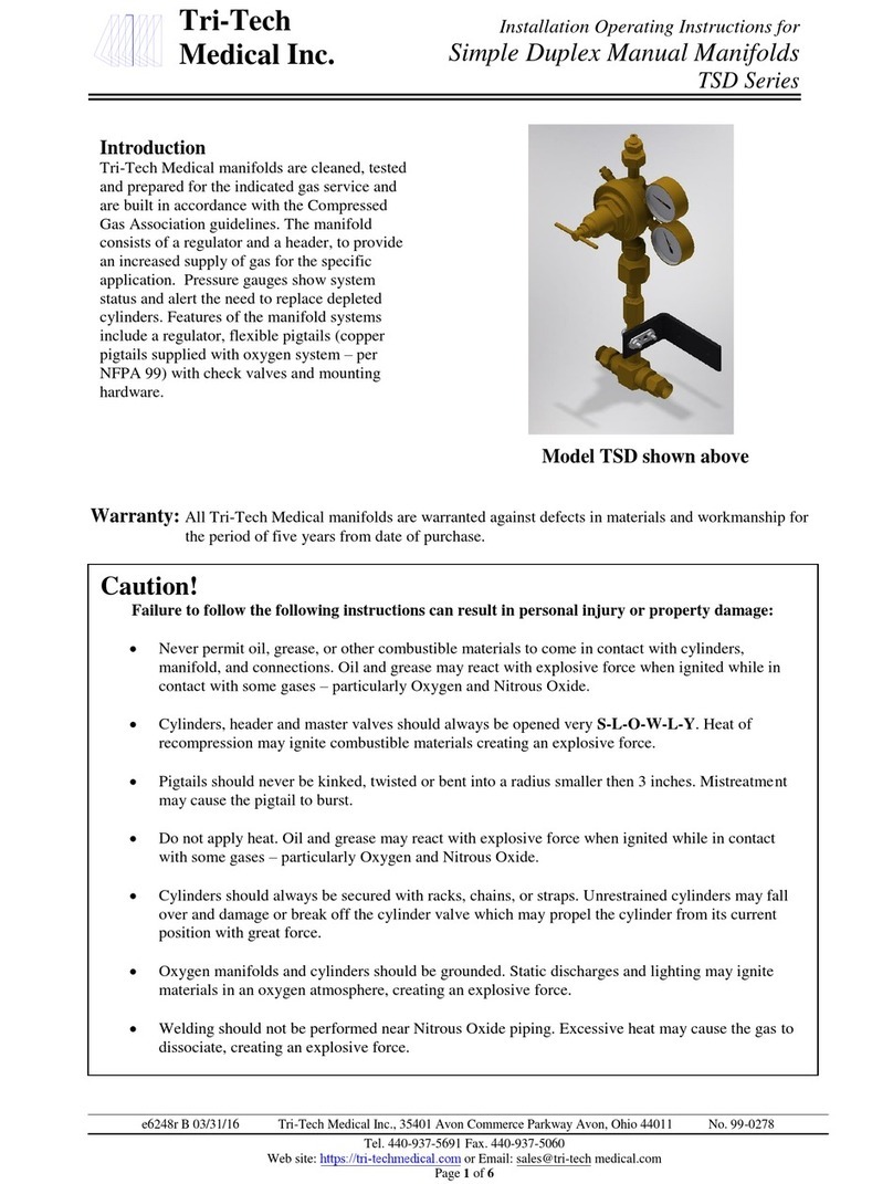 TRI-TECH MEDICAL TSD Series Installation & operating instructions