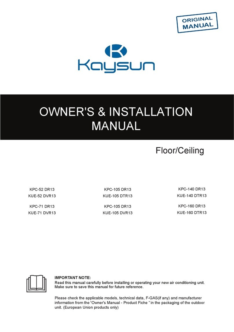 Kaysun KPC-52 DR13 Quick start guide