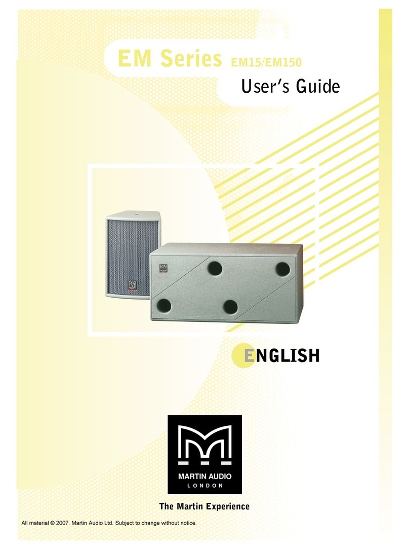 Martin Audio EM Series User manual Martin Audio EM Series User manual