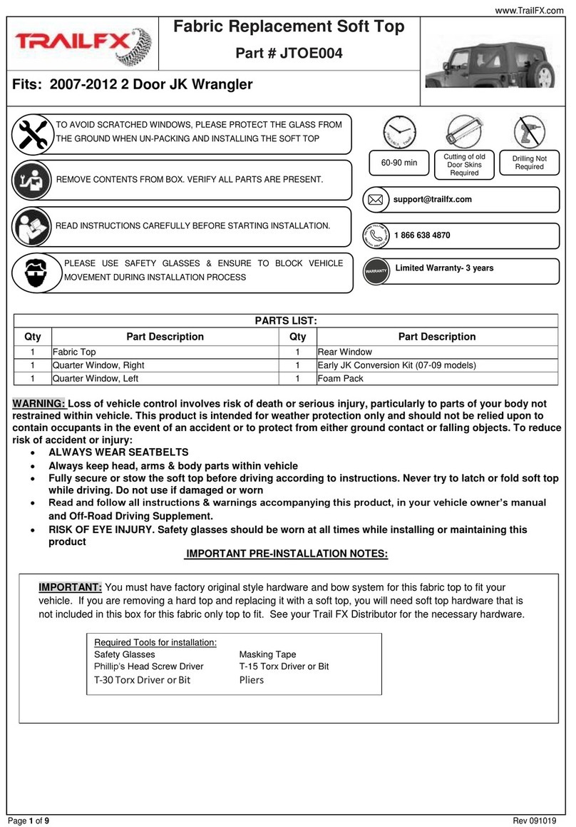 TrailFX JTOE004 User manual