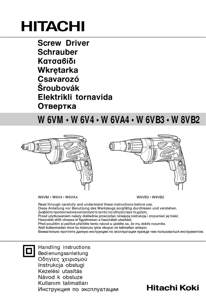 Hitachi Koki W 6VM Handling instructions