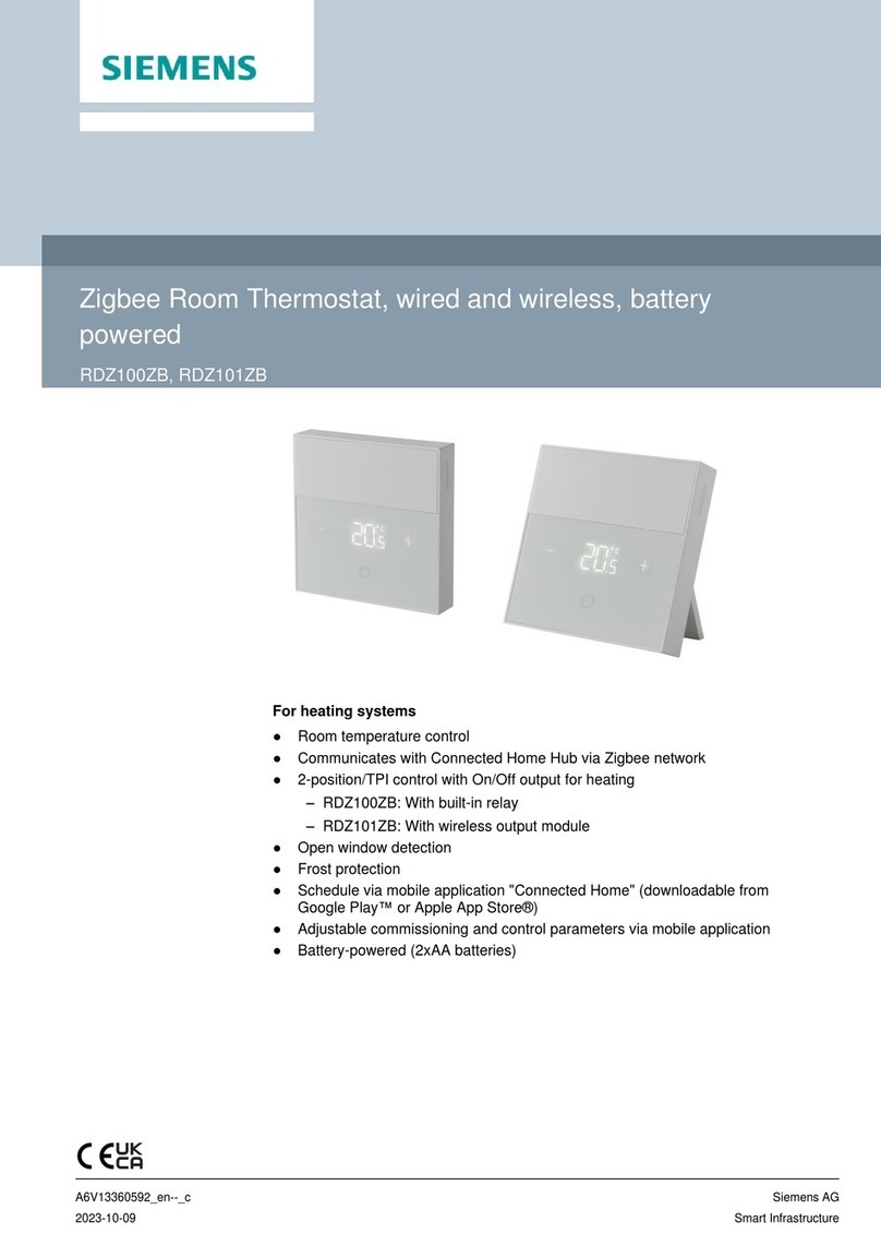Siemens Connected Home RDZ100ZB User manual