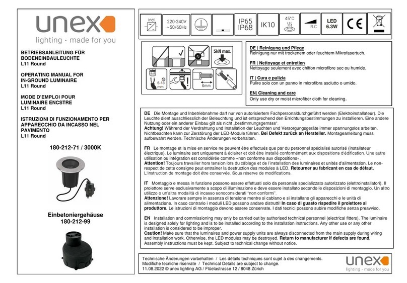 Unex 180-212-71 / 3000K User manual