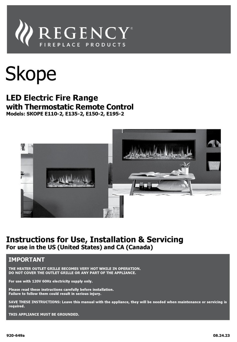 Regency Fireplace Products Skope E110-2 Instructions for use installation and servicing Regency Fireplace Products Skope E110-2 Instructions for use installation and servicing